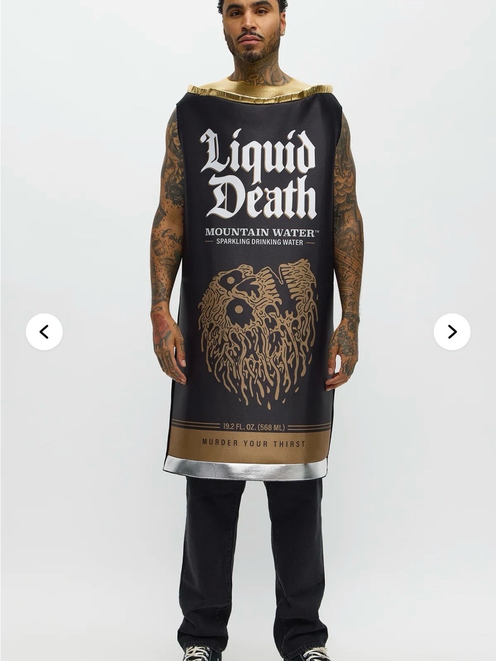 Fashion Nova/ Liquid Death Sparkling Water Can Costume/ OS/ unisex